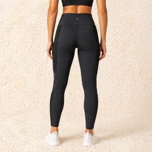 JoyLab Womens High Rise Leggings M Black Mesh Panel Athletic Gym Yoga Fit Runs